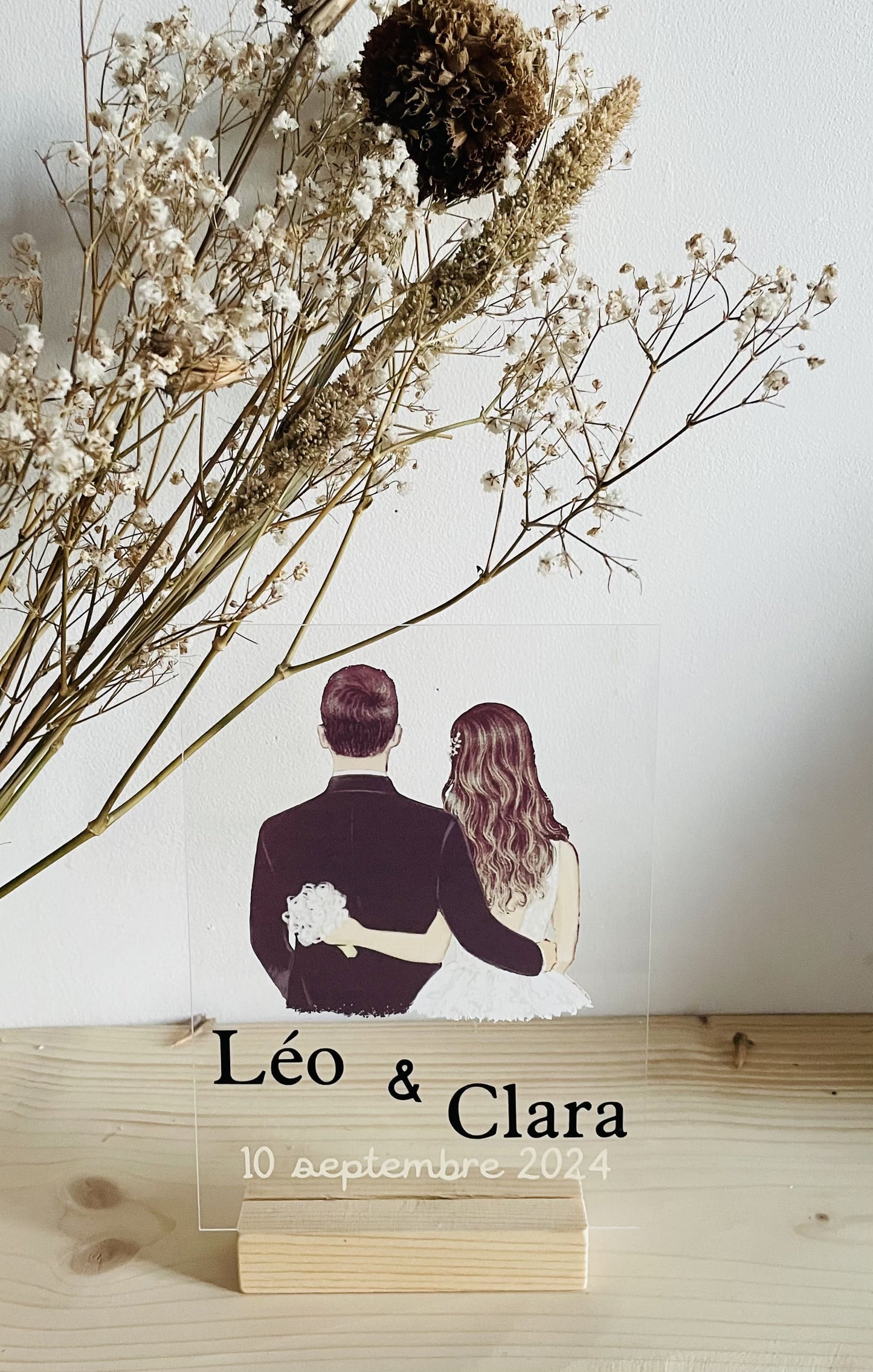 Plaque décorative souvenir évènement pour couple
