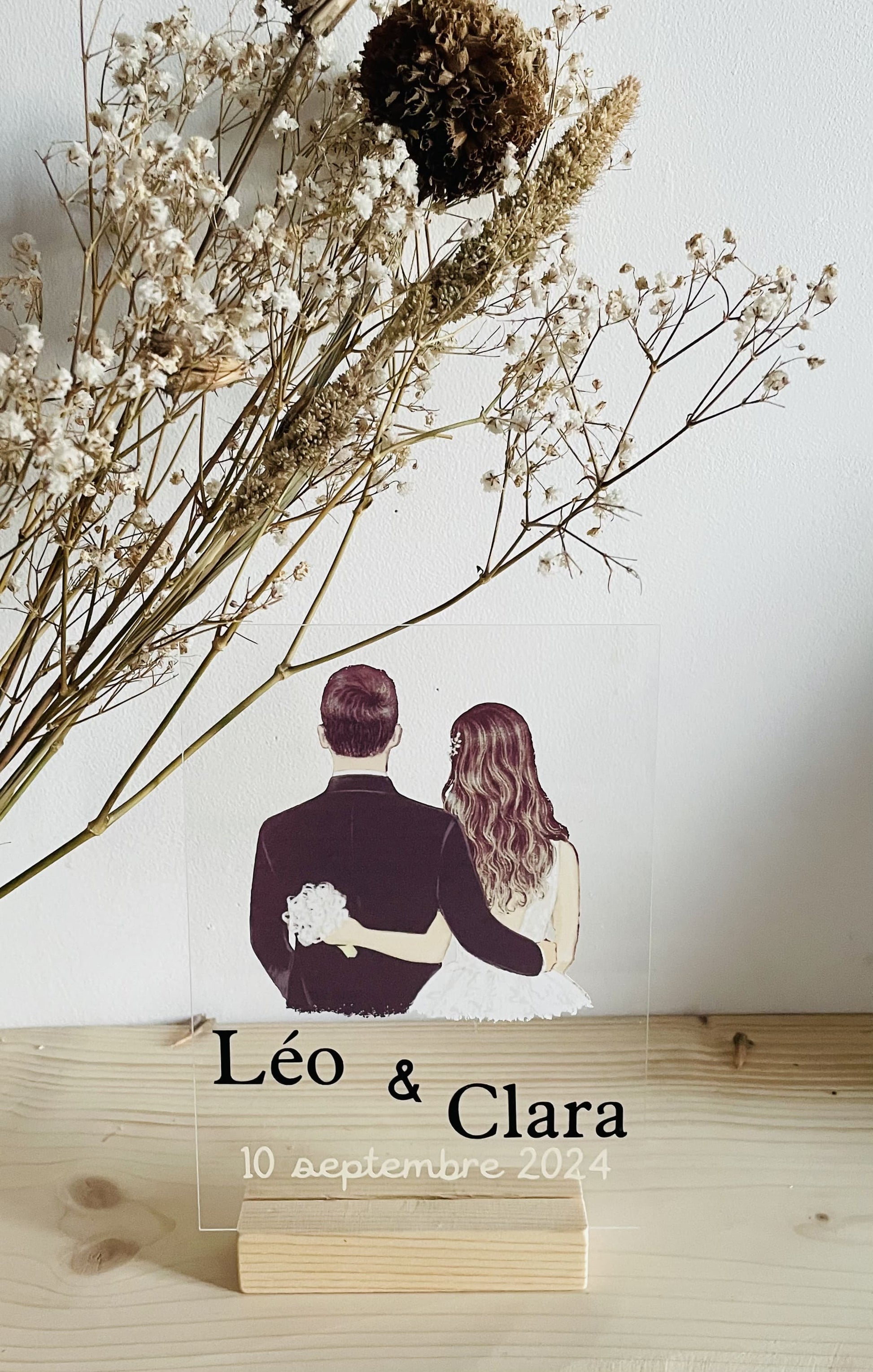 Plaque décorative souvenir évènement pour couple