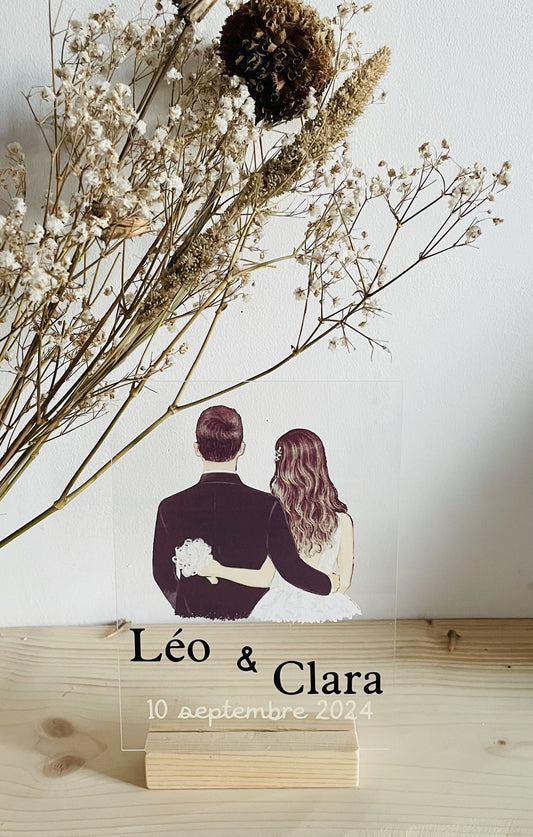Plaque décorative souvenir évènement pour couple