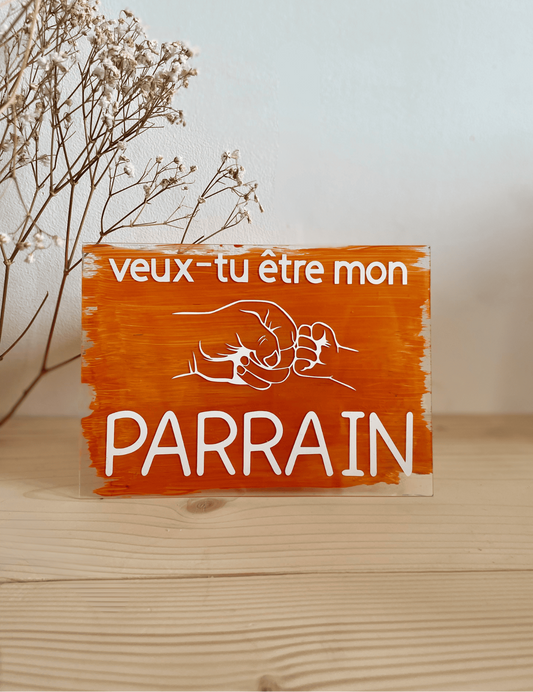 Plaque décorative parrain personnalisable